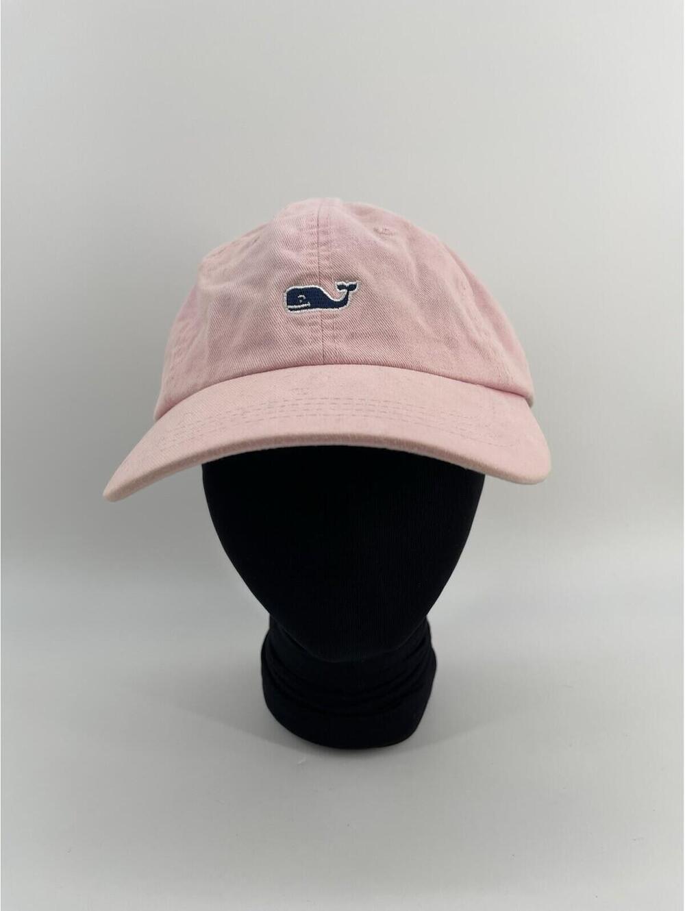 Vineyard Vines Pink Whale Logo Baseball Cap Hat Adjustable Cotton Strapback